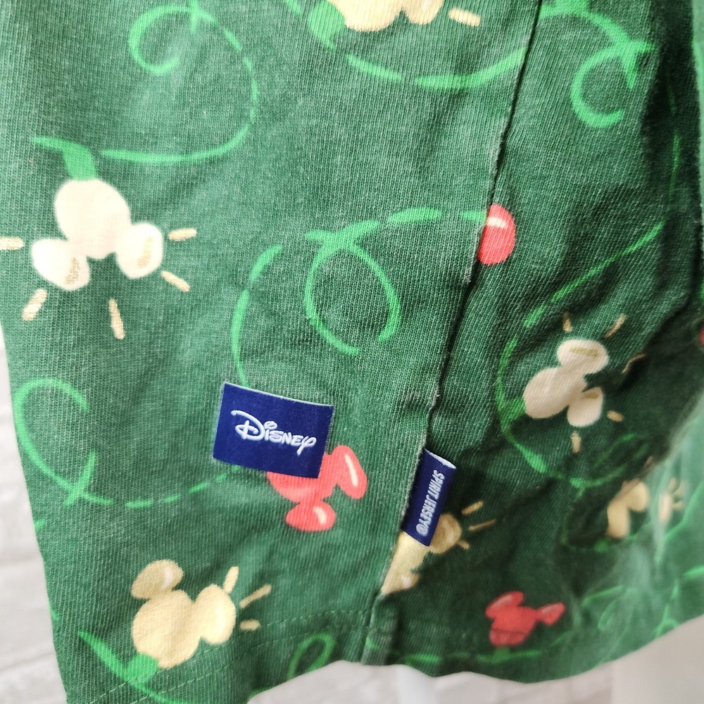 Disney Spirit Jersey 2024 Green Gold Holiday Mickey Lights Oversized Medium - Picture 4 of 9